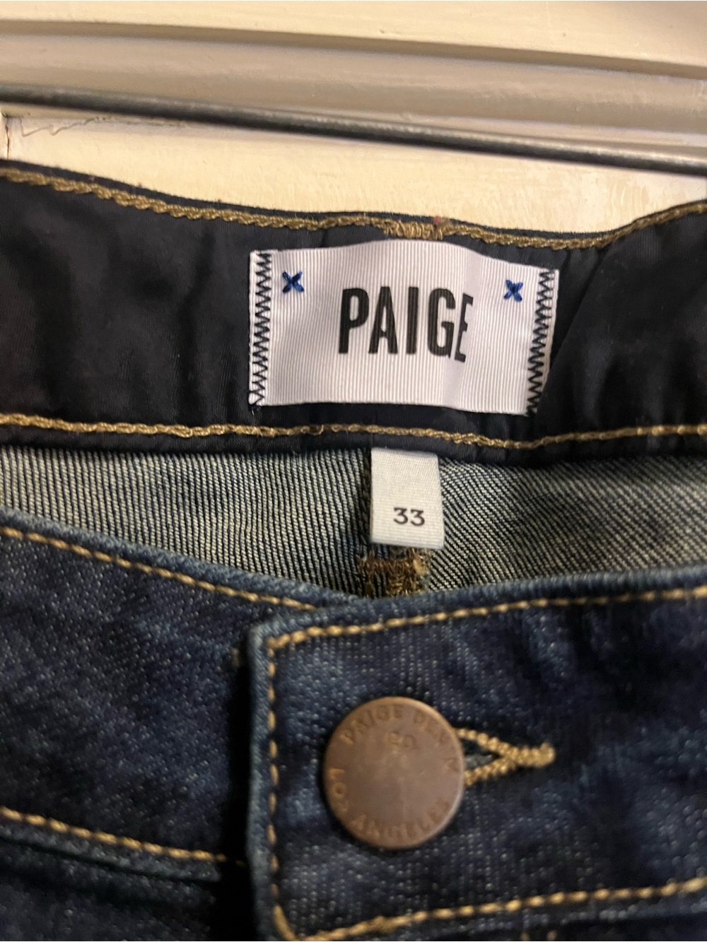 PAIGE Men's Dark Indigo Stretch Denim Jeans